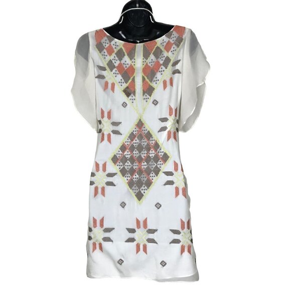 ANNA Sui 100% Silk Embroidered Dress Size M - Picture 4 of 6